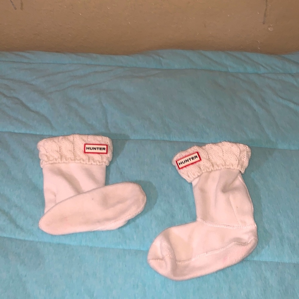 Hunter youth boot socks cream